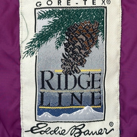 Eddie Bauer Gore Tex Ridge Line Goose Down Coat Parka Small Petite Waterproof - Picture 7 of 16